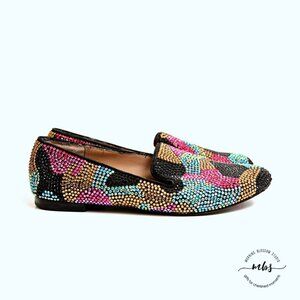 Steve Madden Conncord Rainbow Rhinestone‎ Textile Flats